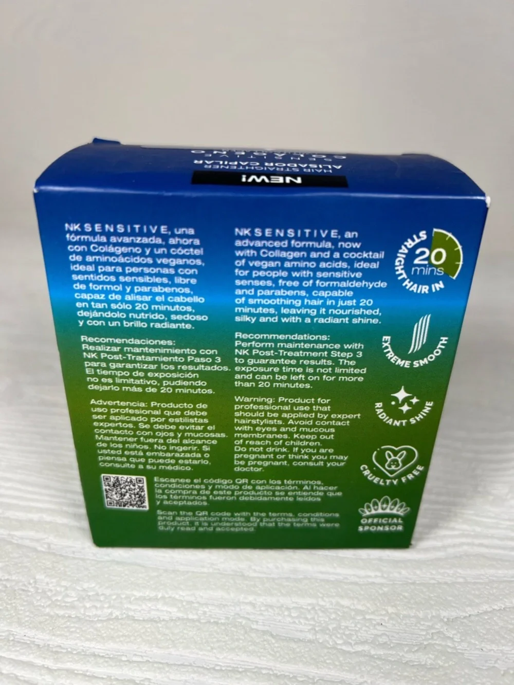 NK Keratin Sensitive Hair Straightener Kit